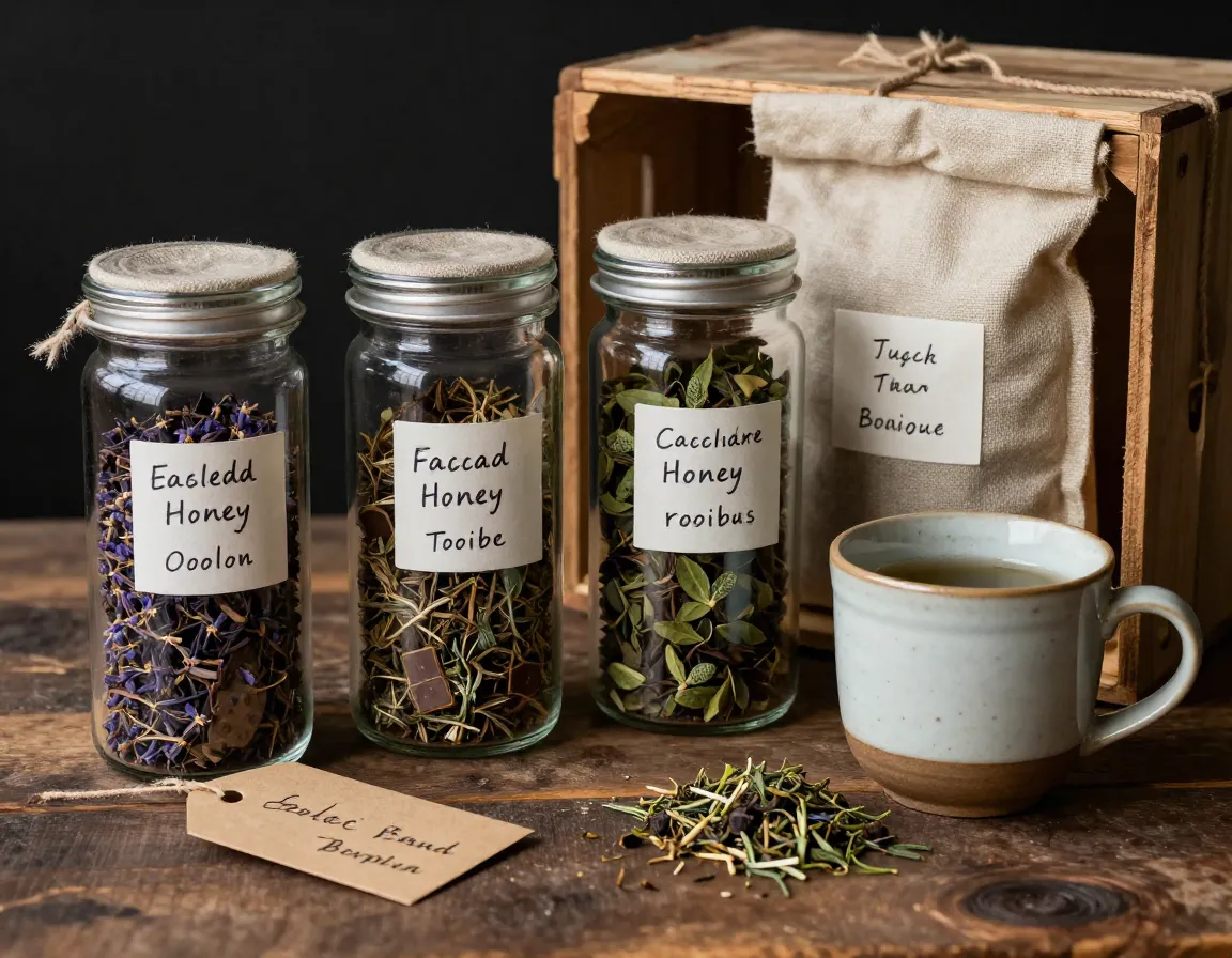 Artisanal small batch tea boutique unique hand blended set