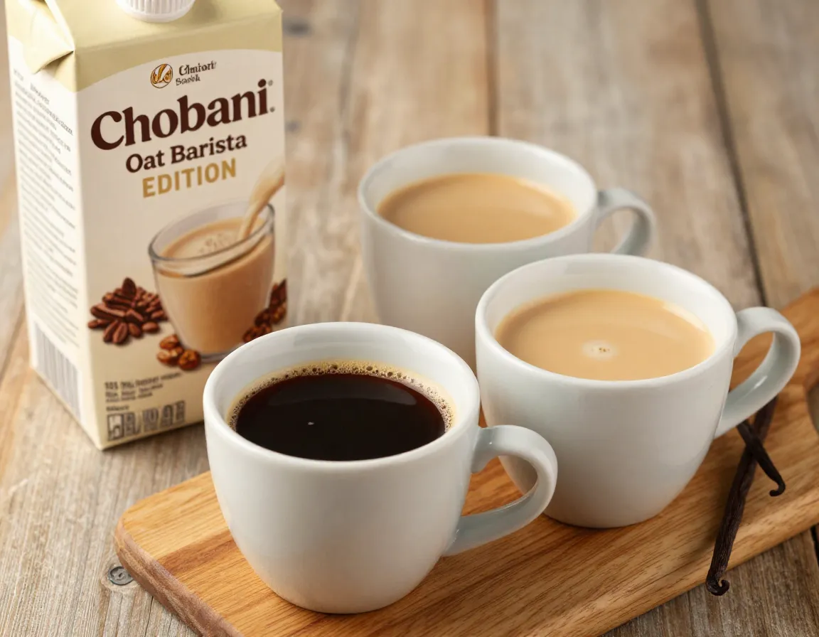 Chobani oat barista edition with balanced flavor and vanilla notes