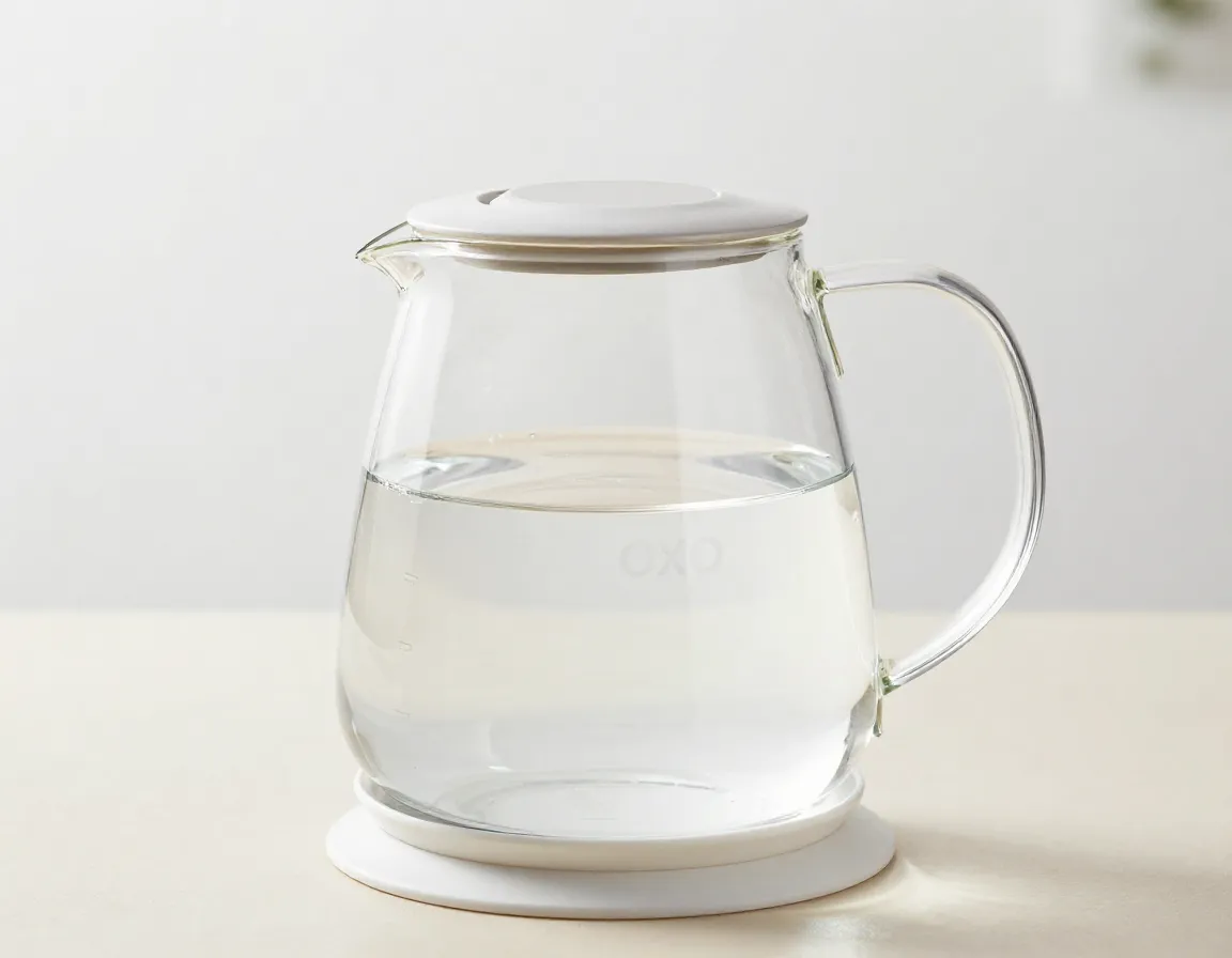 Oxo wide mouth glass kettle easy clean large capacity kitchen