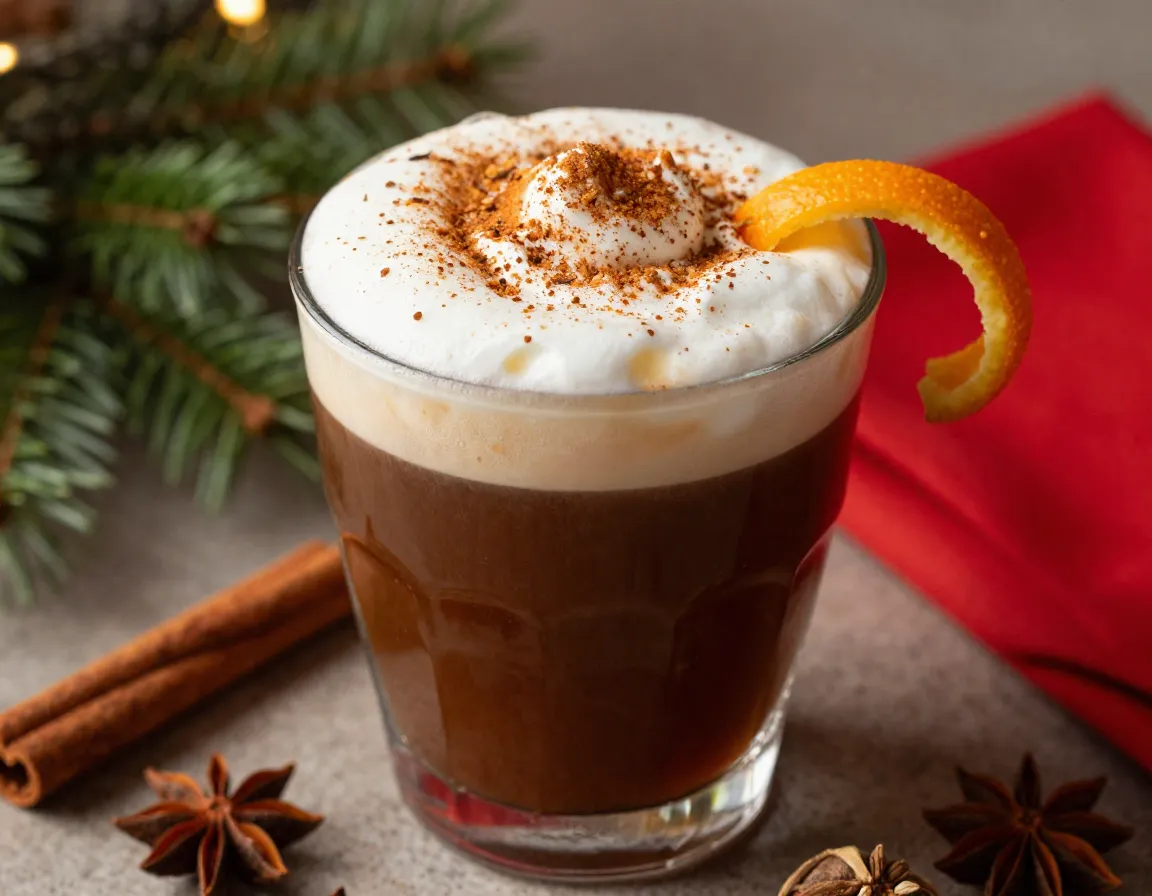 Holiday spice vanilla sweet cream nitro cold brew festive