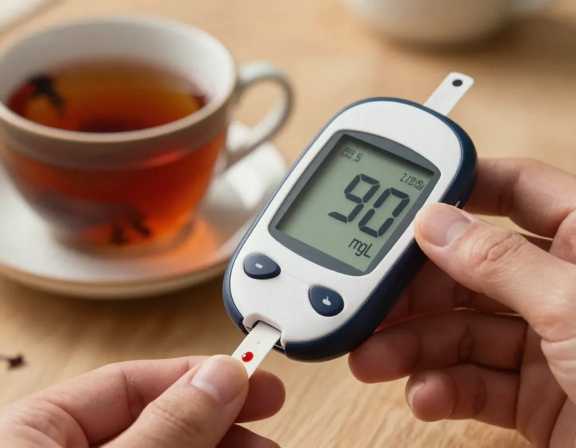 Diabetic patient using glucometer with lowered glucose reading