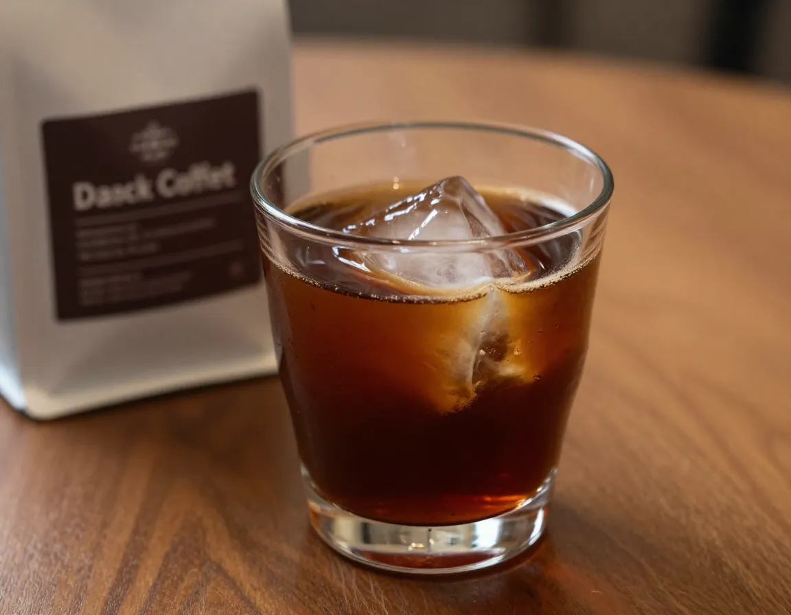 Robust dark roast concentrate ready for minimal dilution