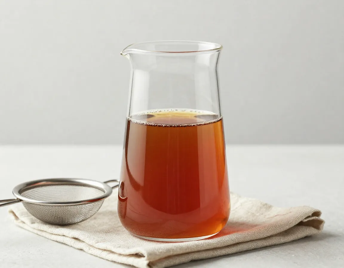 Balanced strength cold brew ready to drink after straining