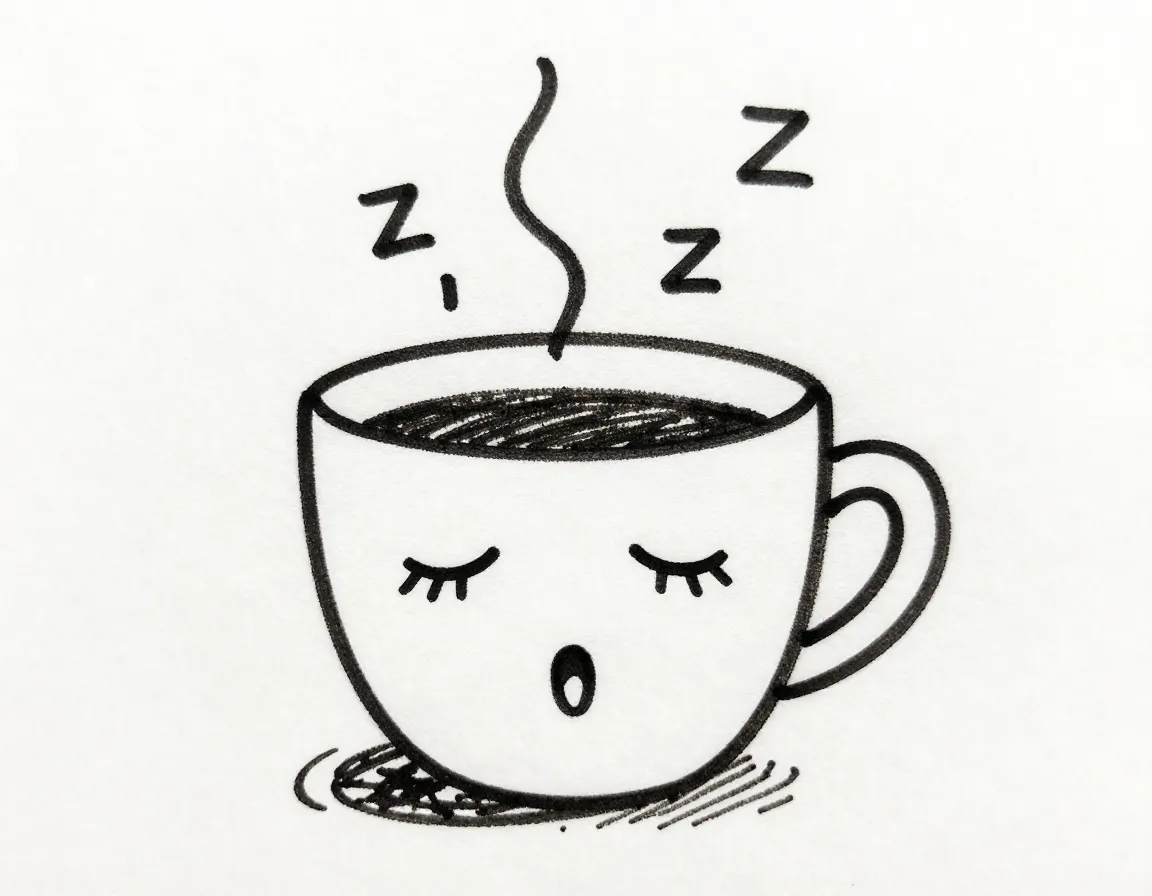 Sleepymorningcoffeecupdoodle