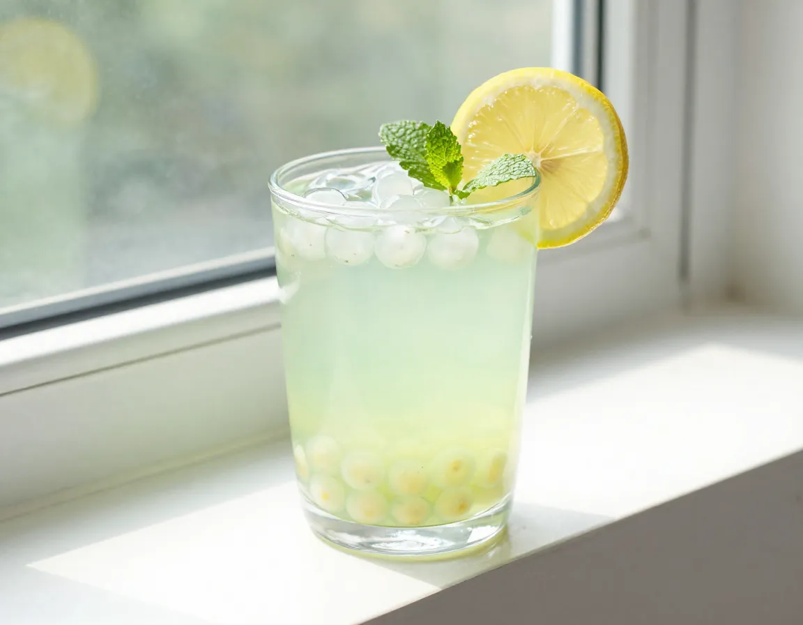 Zero calorie konjac crystal boba green tea