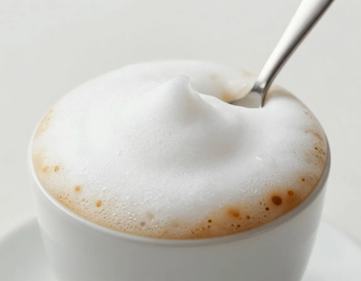 A dry cappuccino with maximum thick foam and minimal steamed milk