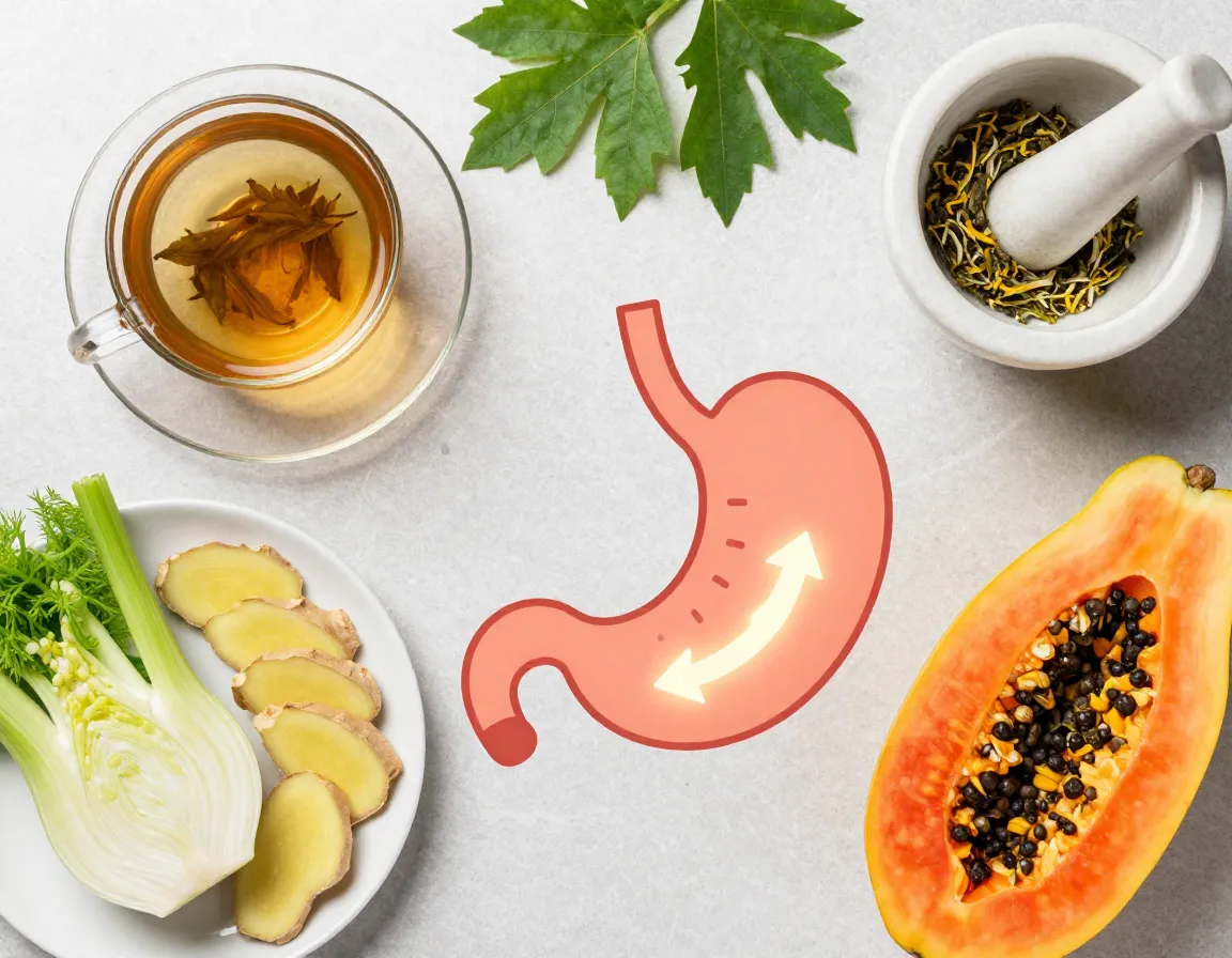 Digestive health nutrient absorption gentle stimulant enzymes food