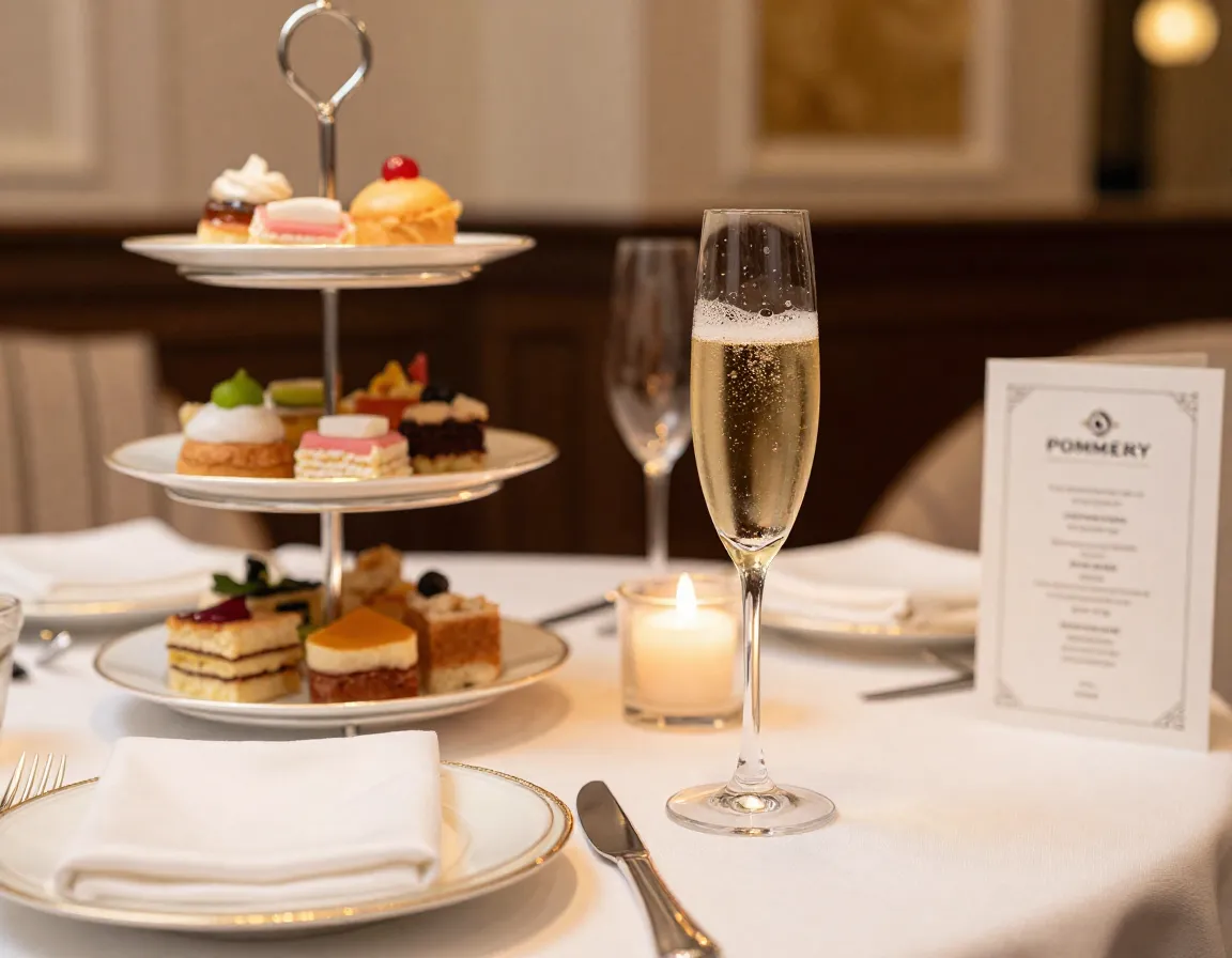 Premium pricing exclusive afternoon tea experience with champagne pairing