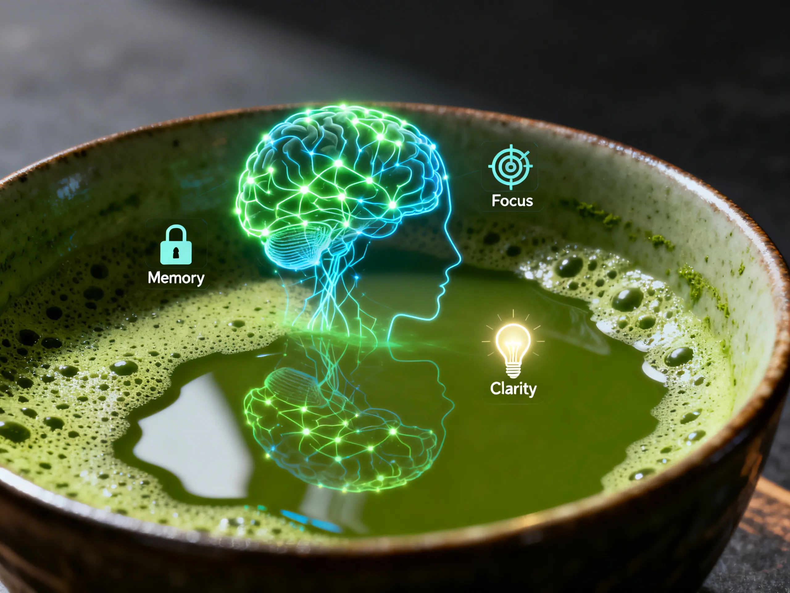 Cognitive function matcha l theanine brain focus memory mental clarity