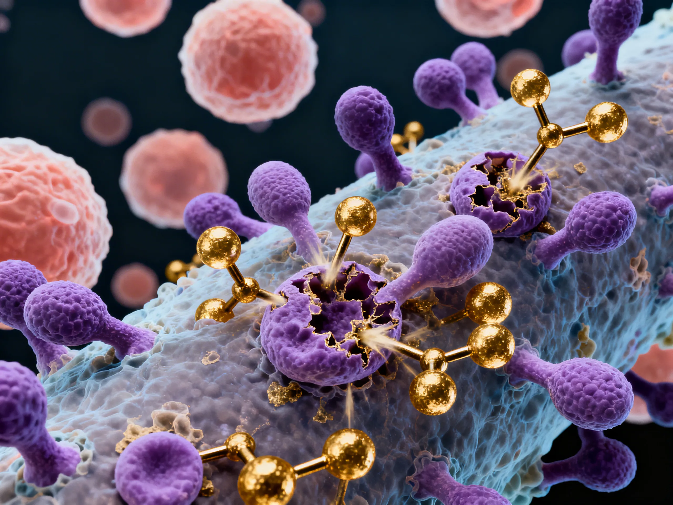 Antifungal carvacrol disrupting candida cell membranes in lab setting