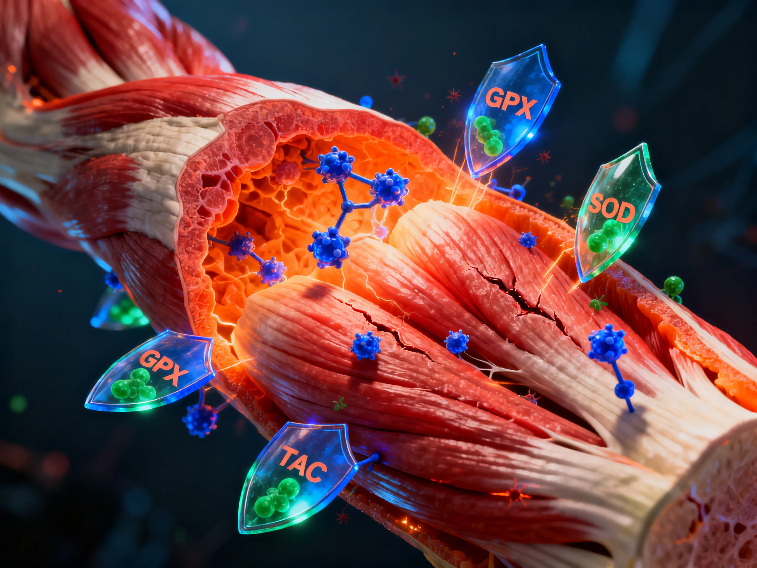 Antioxidant enzymes protecting muscle tissue from exercise oxidative stress