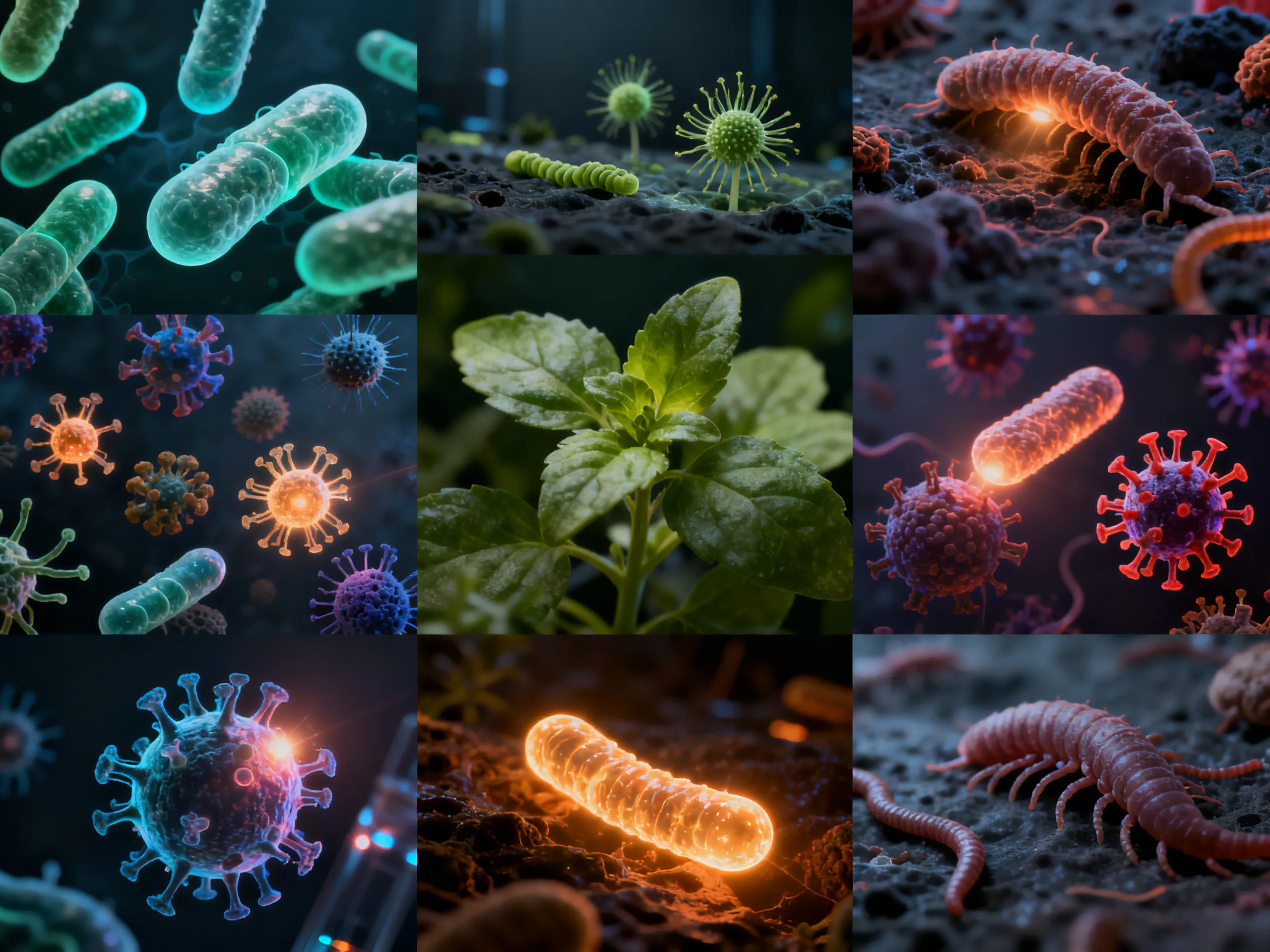 Broad spectrum antimicrobial action against bacteria fungi viruses parasites