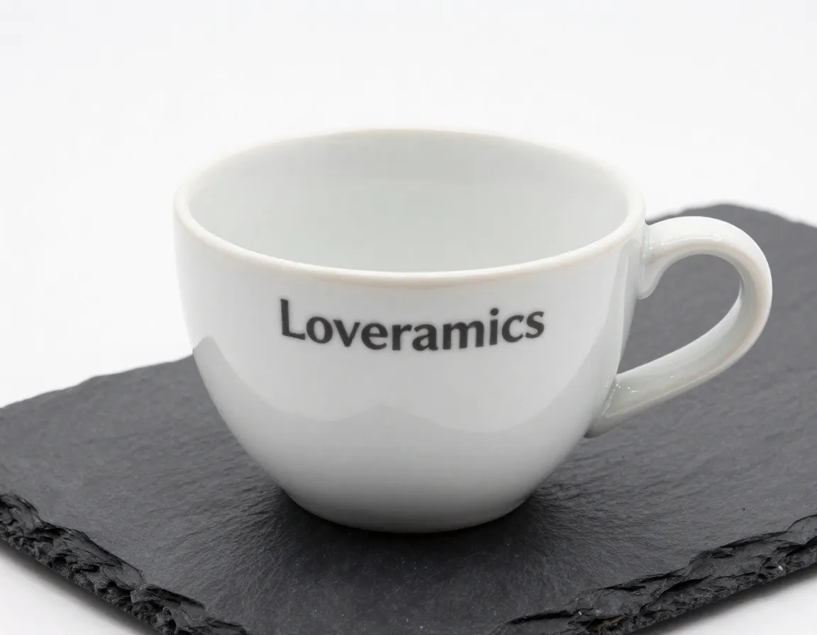 Loveramics egg championship latte cup thick edges on dark slate