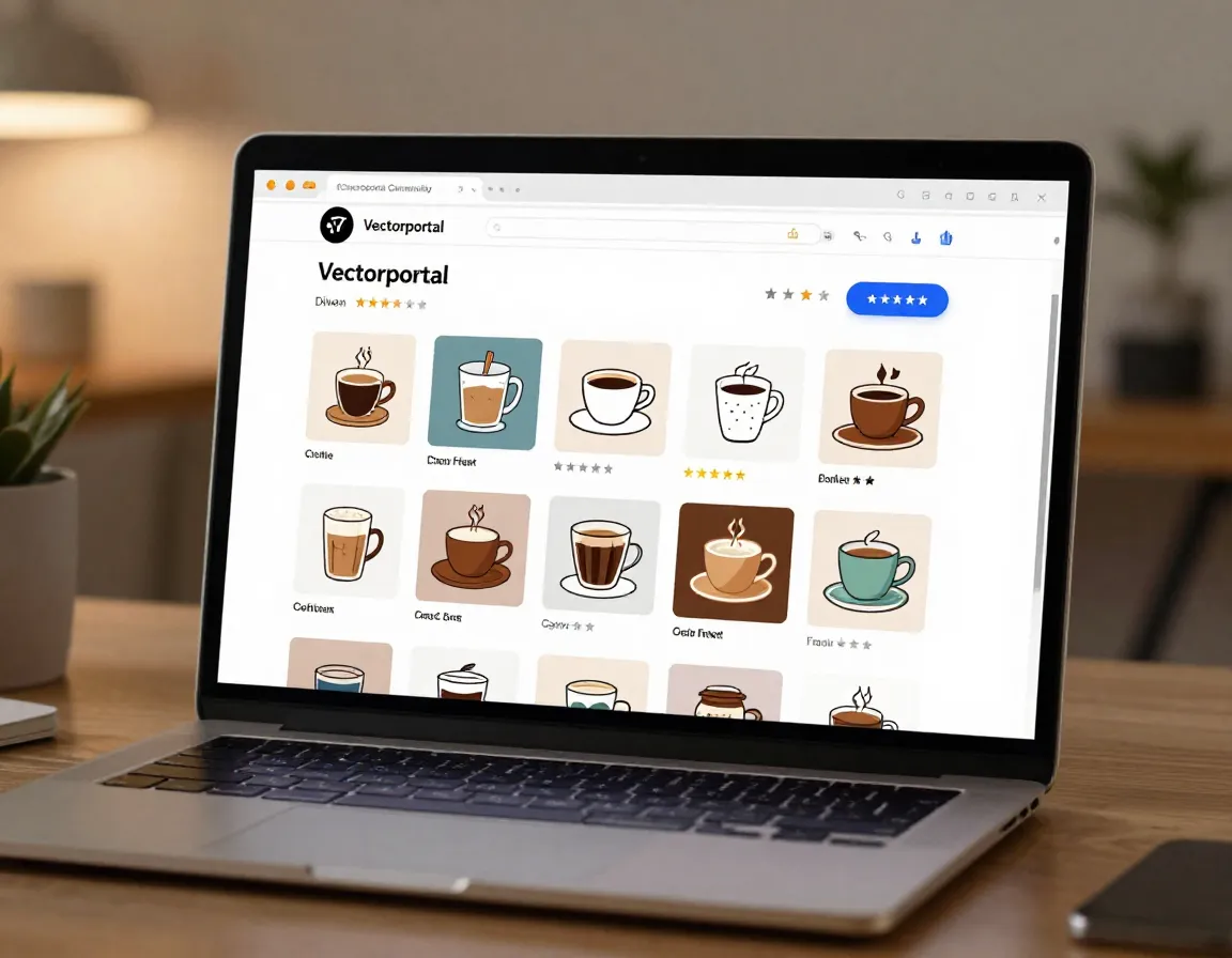 Vectorportal community driven platform with diverse free coffee vectors