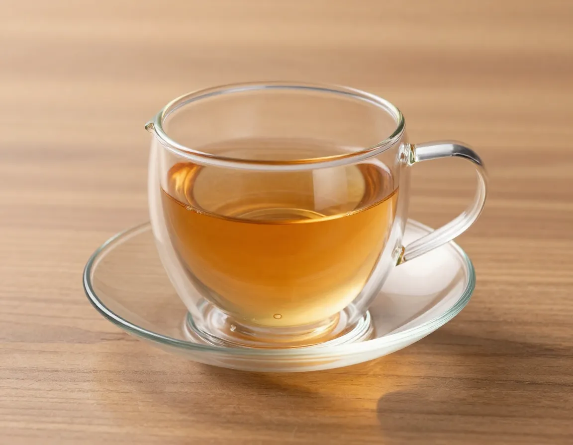 Double wall borosilicate glass teacup saucer ergonomic handle