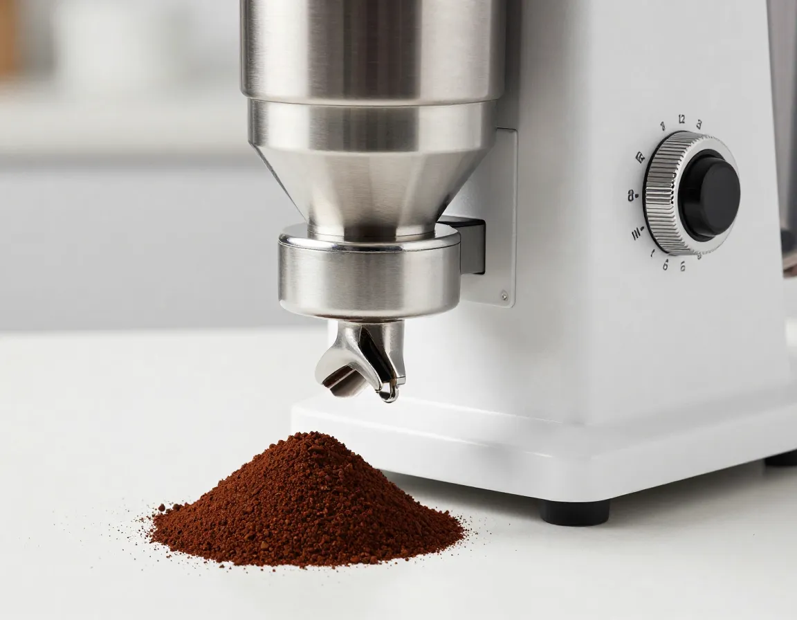 Advanced burr grinder with conical mechanism and twelve grind settings