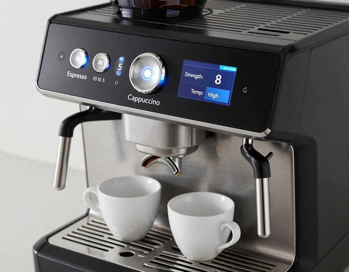 One touch customizable recipe buttons for espresso and cappuccino drinks