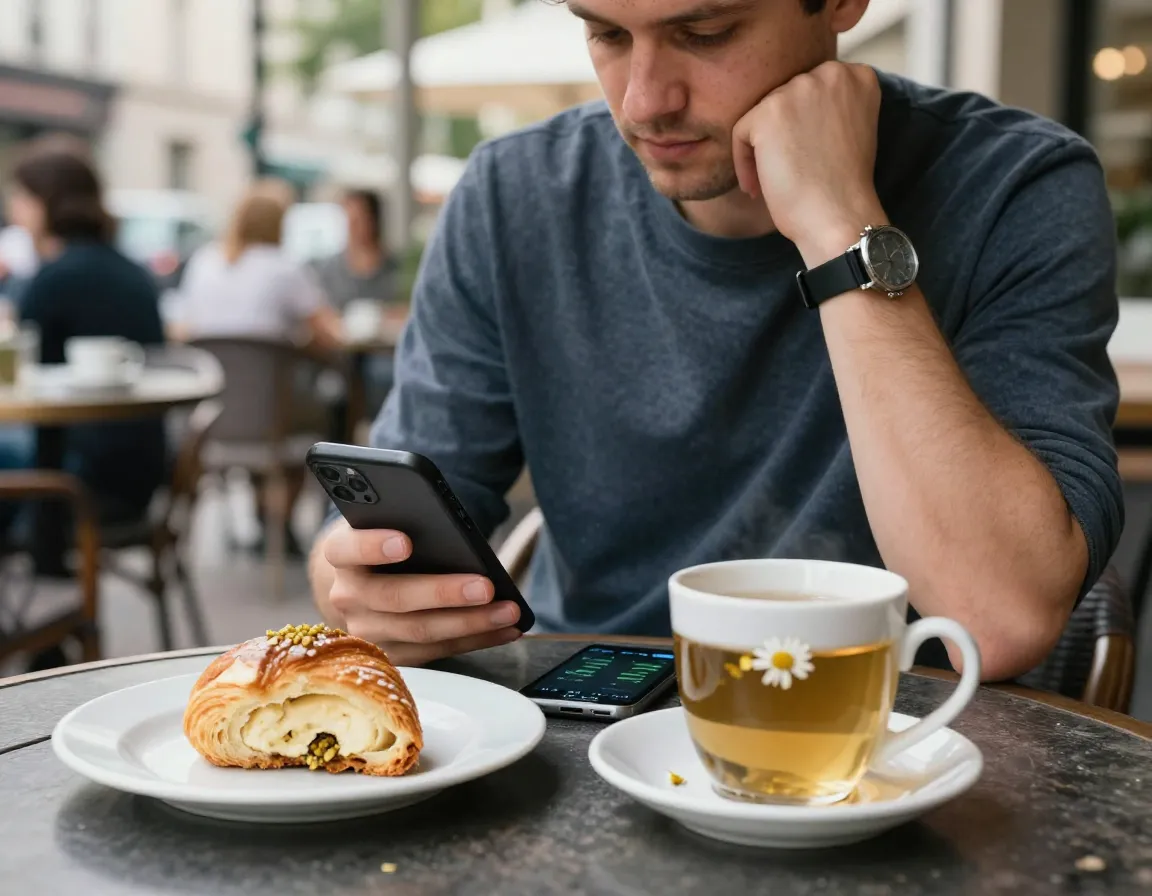 Chamomile tea helps regulate blood sugar for man avoiding energy crash