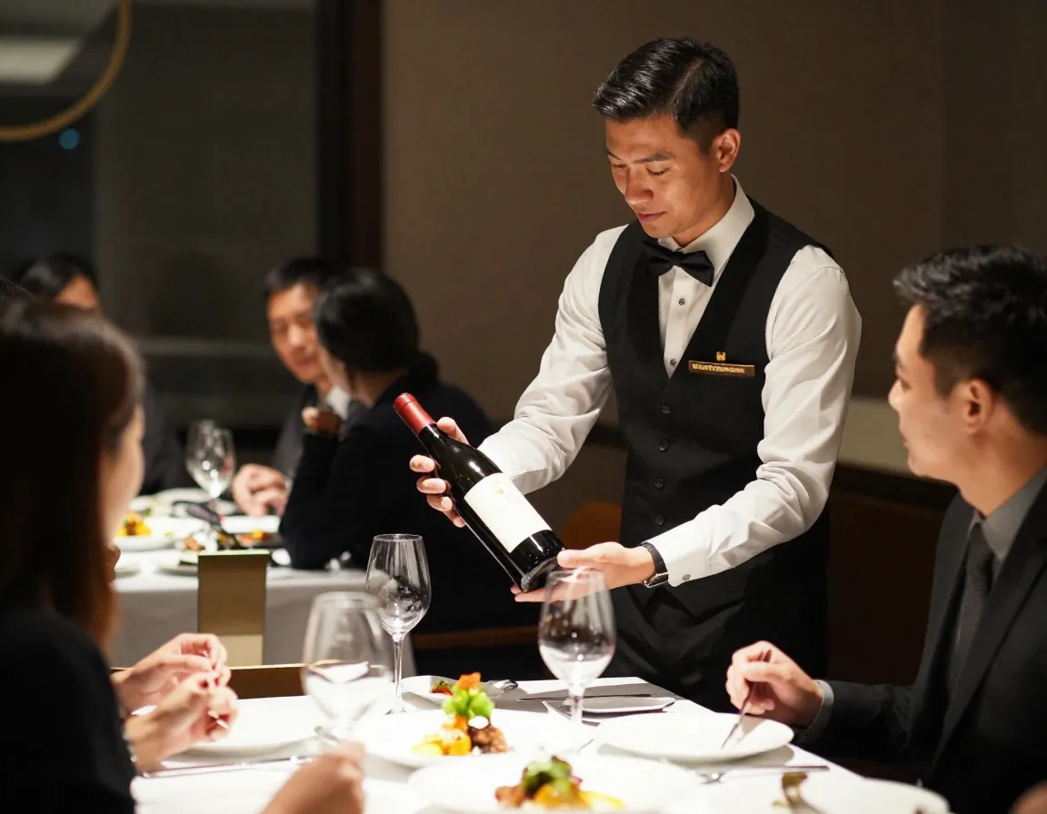 Professional service standards award winning wine selection staff guidance