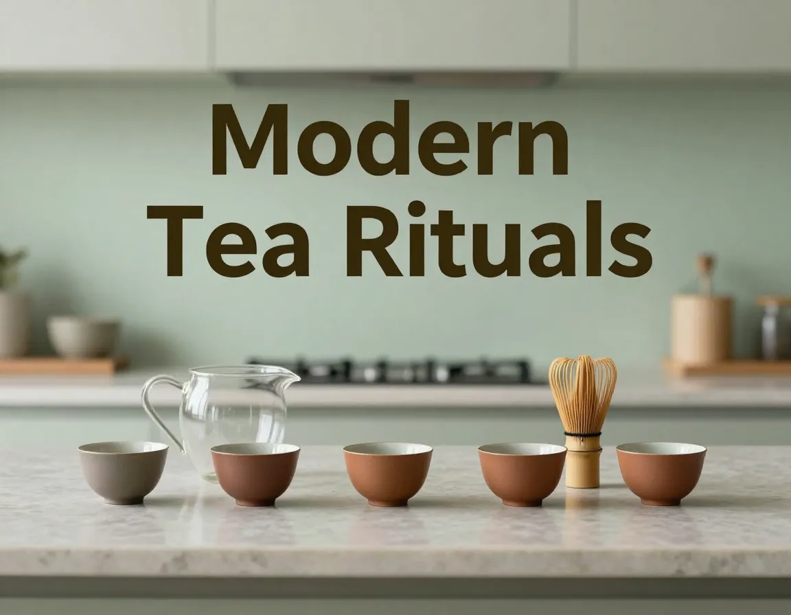 Minimalist teacup earth tone collection ceramic bamboo whisk