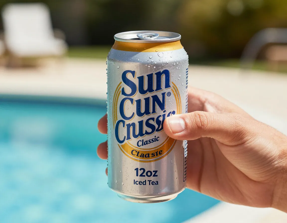 Straight from the can classic simplicity poolside relaxation