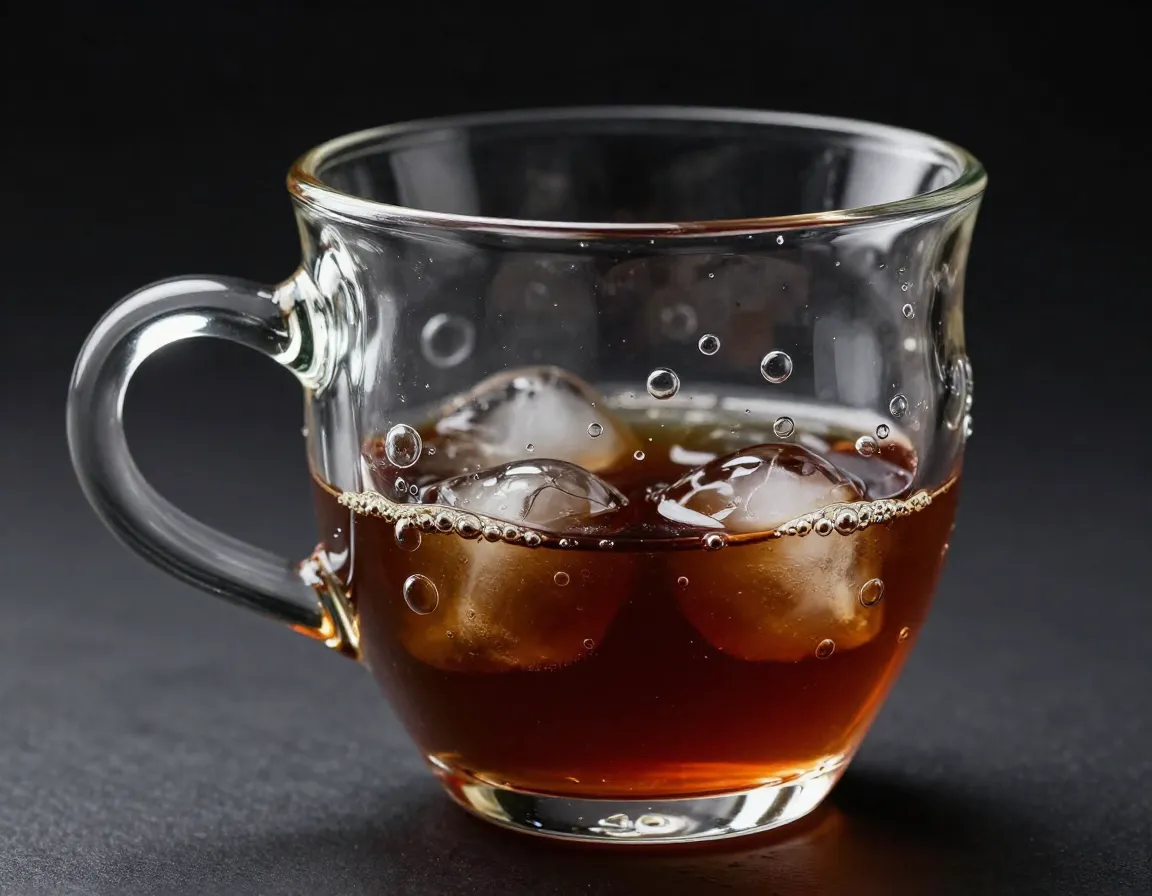 Artisan handblown glass coffee cups unique bubble patterns character