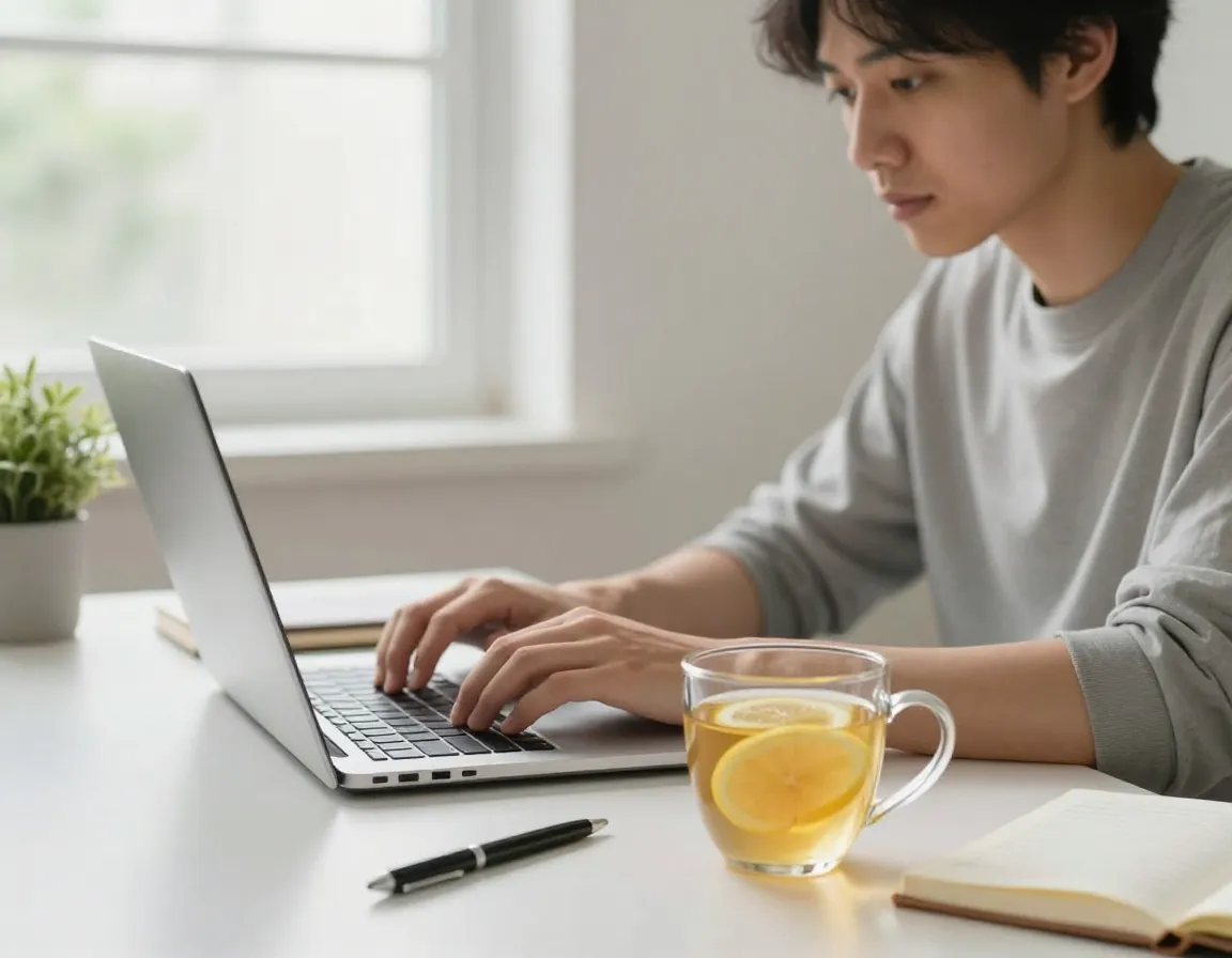 Enhanced mental clarity energy focus lemon ginger tea