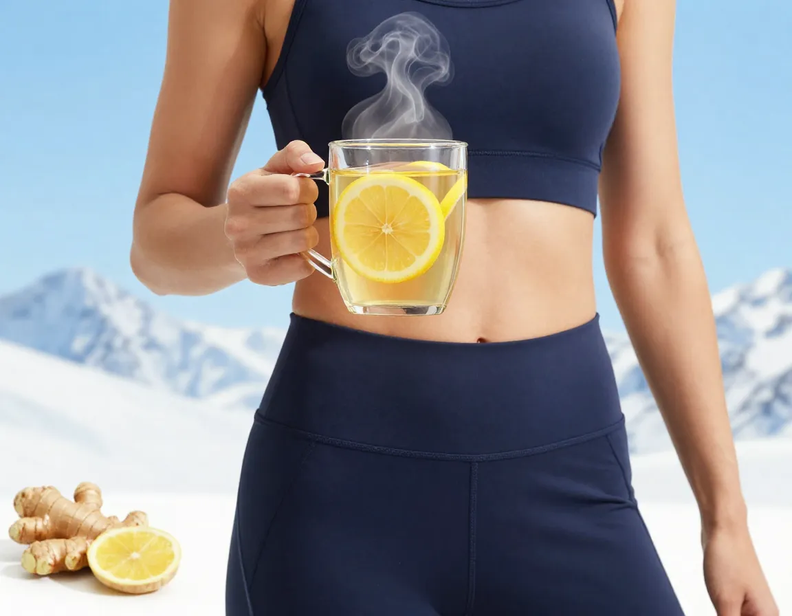 Energetic metabolism boost ginger tea winter fitness support