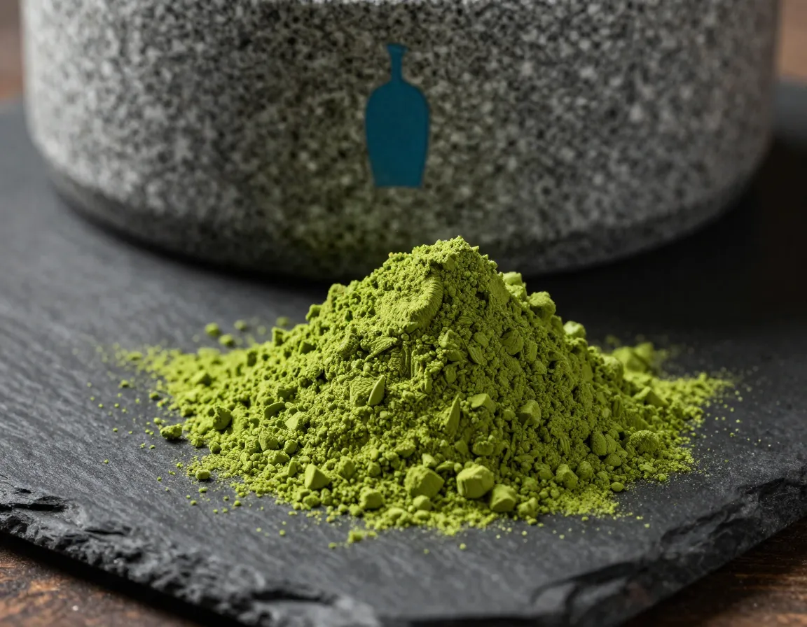 Stone ground matcha powder first harvest tencha preserving flavor and nutrients