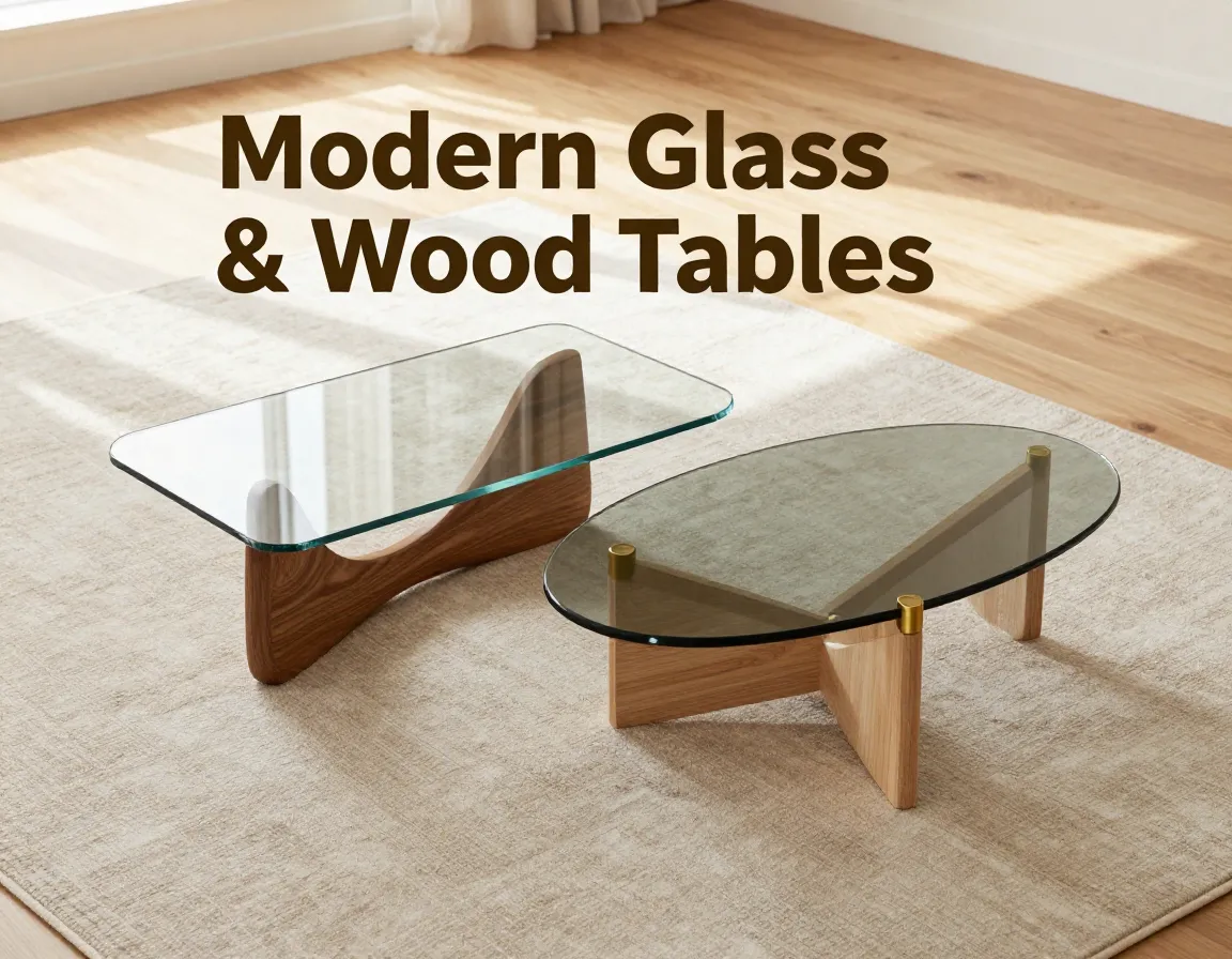 Modern coffee tables glass wood organic shapes luxury design