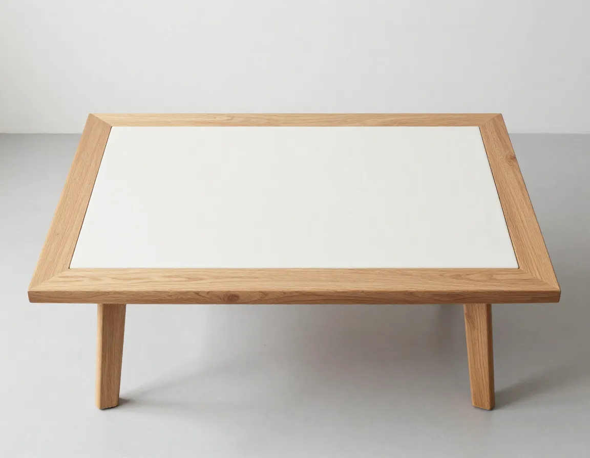 Scandinavian oak coffee table ceramic top insert