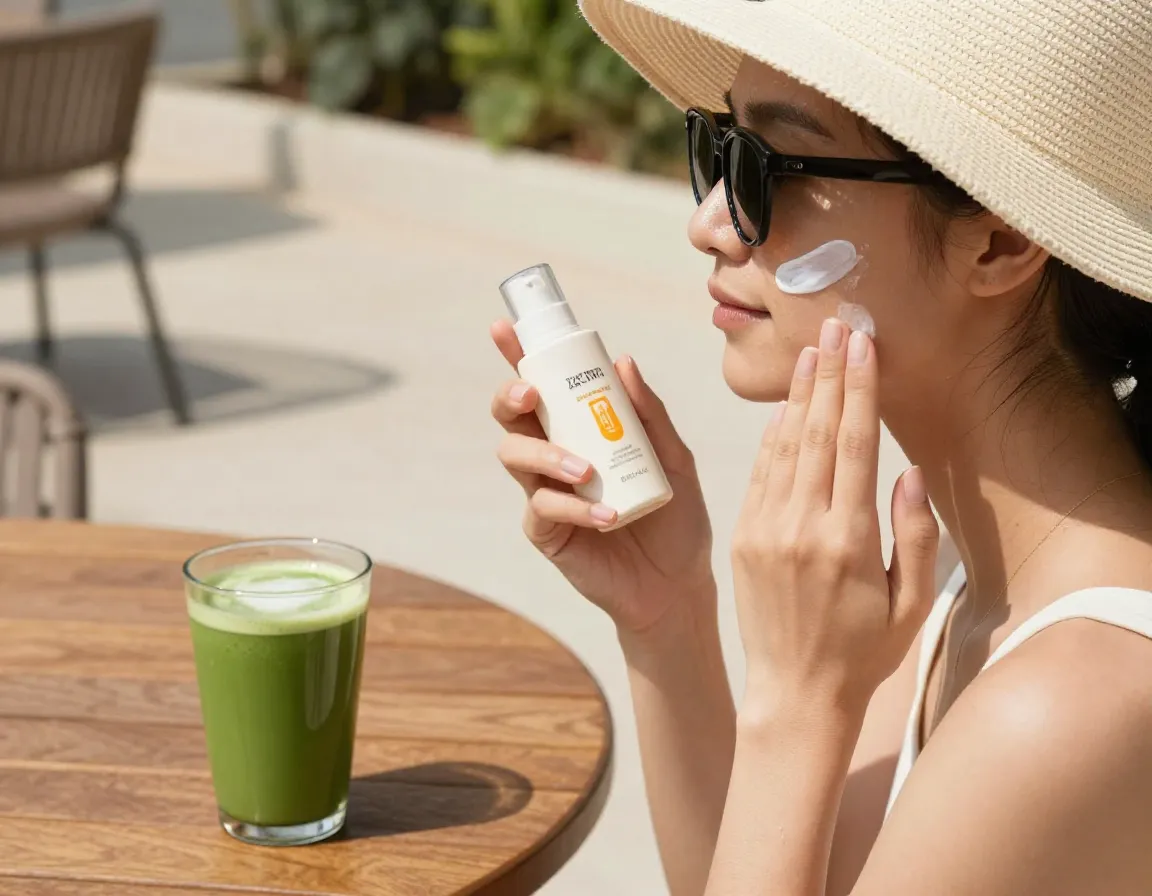 Internal sunscreen shield protecting skin from harmful uv rays