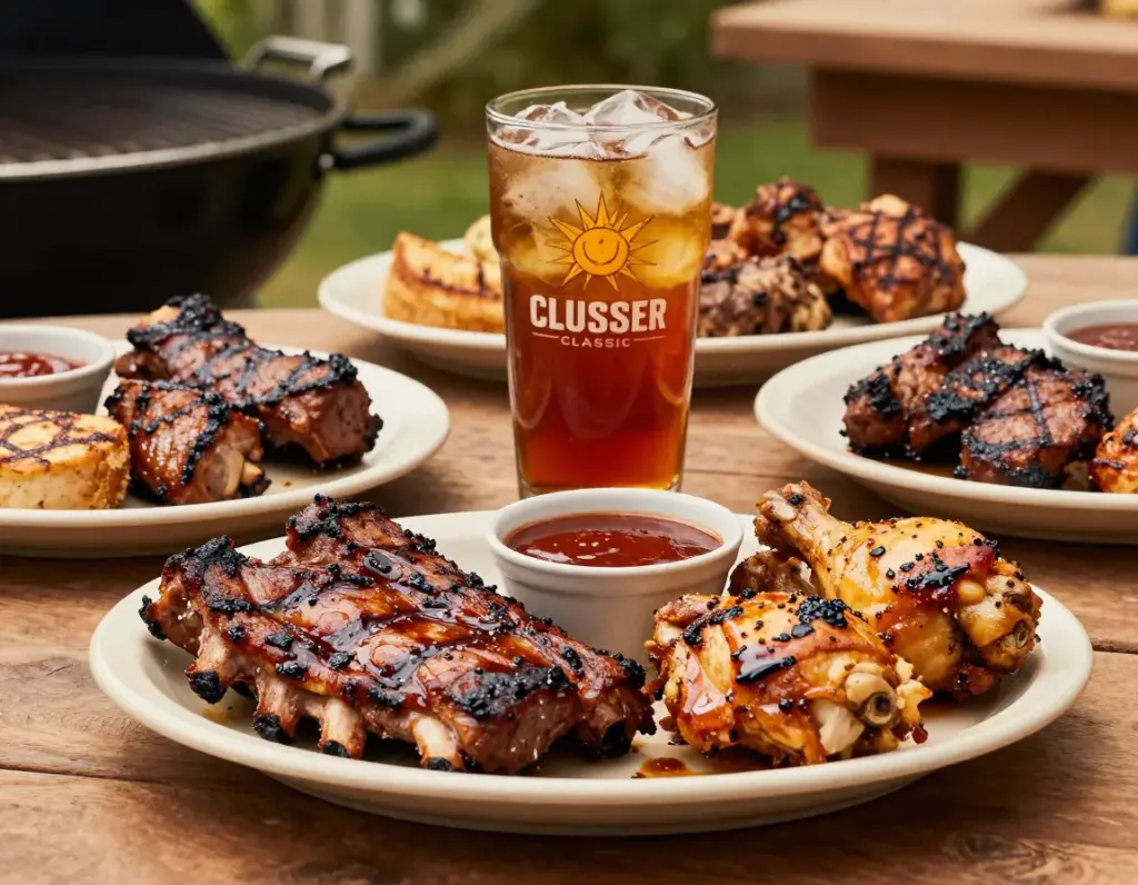 Food pairing sun cruiser with grilled meats and barbecue